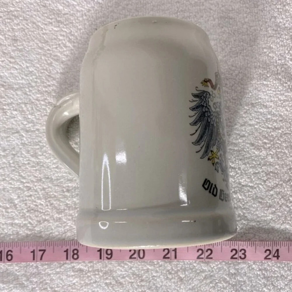 Vintage Old Germany Beige Stoneware Eagle Crest Beer Mug Stein - Picture 13 of 14